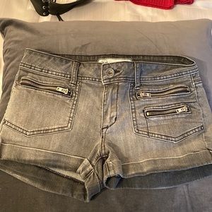 Sneak Peek black denim shorts